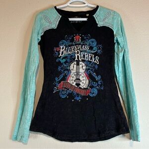 Panhandle Distressed Long Sleeve Shirt